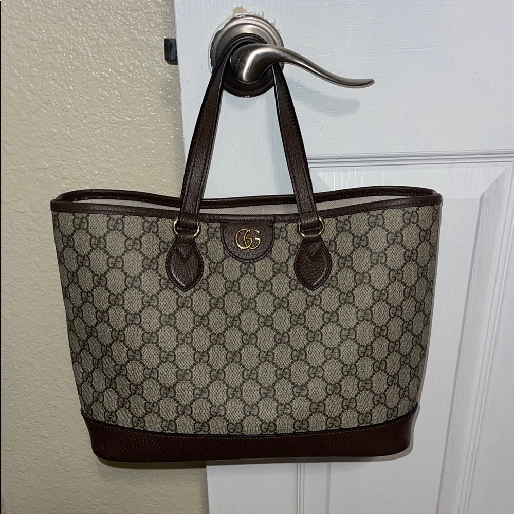 Gucci Supreme Brown Monogram Ophedia Tote Bag - Picture 15 of 16
